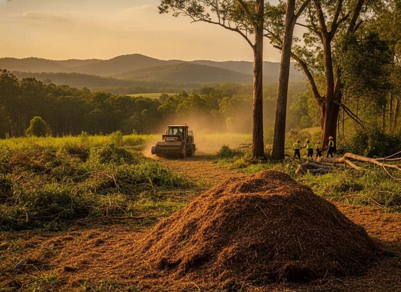 Land Clearing performed by Sunshine Coast Arborist in the Sunshine Coast